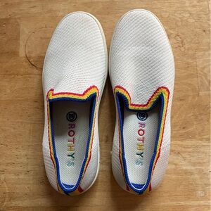 Rothy’s The Original Slip-On Limited Edition Pride Rainbow Stripe Size 7.5